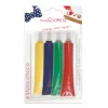 4 Stylos Chocolat Bleu Rouge Jaune Vert 25g Scrapcooking 5