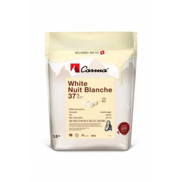 Callebaut Chocolat Blanc Nuit Blanche 37% 1,5kg Carma 1