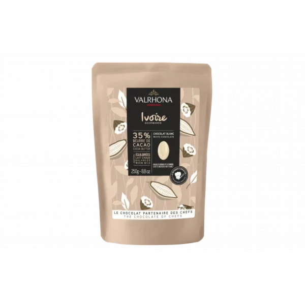 Chocolat De Couverture Blanc Ivoire 35% 250g Valrhona 1