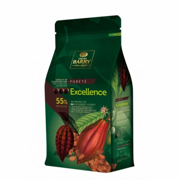 Barry Chocolat De Couverture Excellence 55% Pistoles 5kg 1