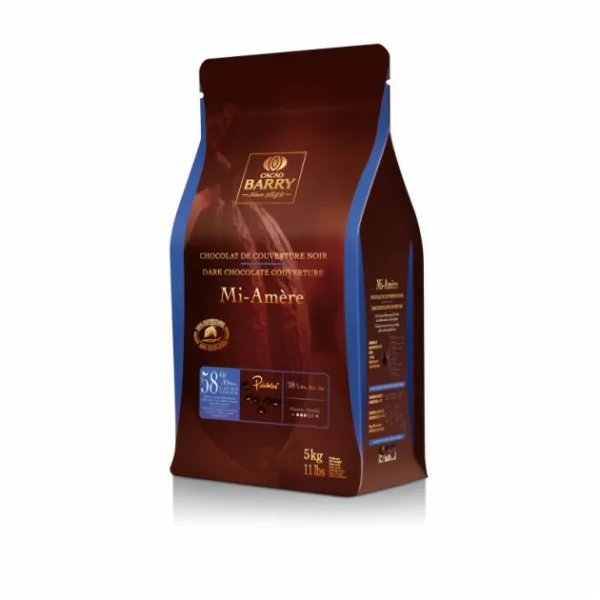 Barry Chocolat Favorites Mi-amère 58% Pistoles 5 Kg 1