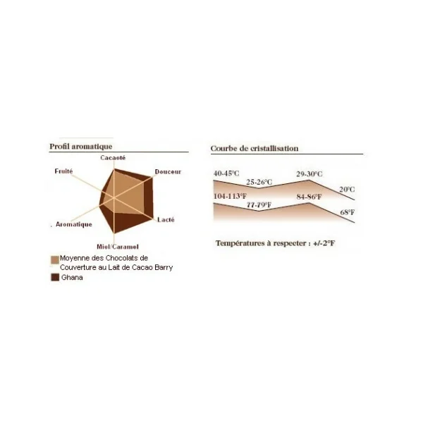 Barry Chocolat Lait Origine Ghana 40,5% 1 Kg 3
