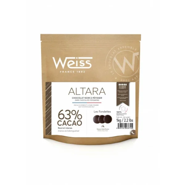 Chocolat Noir 63% Altara 1 kg Weiss 1