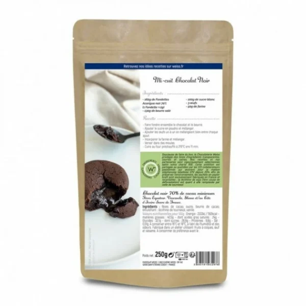 Chocolat Noir Acarigua 70% Fondettes 250g Weiss 3