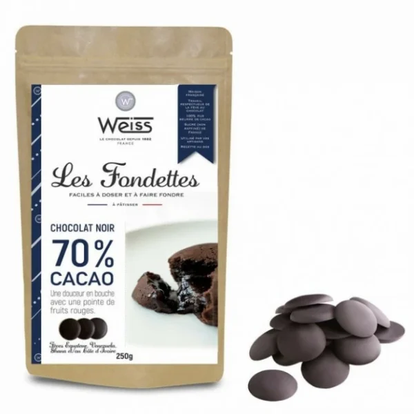 Chocolat Noir Acarigua 70% Fondettes 250g Weiss 1