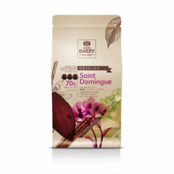 Barry Chocolat Noir Origine Saint-Domingue 70% 1 Kg 4