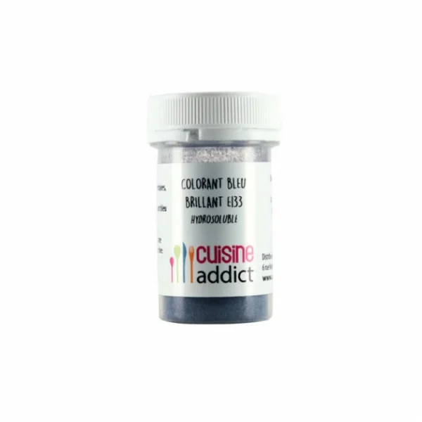 Colorant Alimentaire Bleu Brillant E133 10 G Poudre Hydrosoluble Cuisineaddict 1