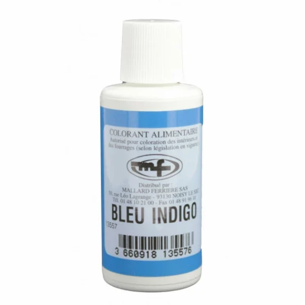 MALLARD FERRIERE Colorant Alimentaire Bleu Indigo E132 Liquide 100ml 1