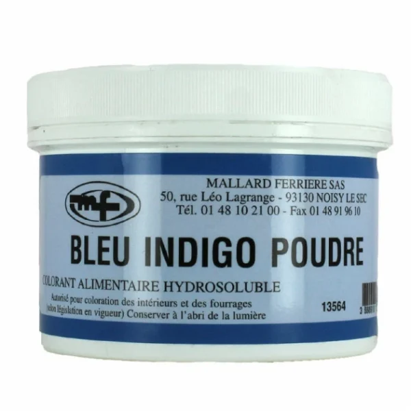 MALLARD FERRIERE Colorant Alimentaire Bleu Indigo E132 Poudre Hydrosoluble 100g 1