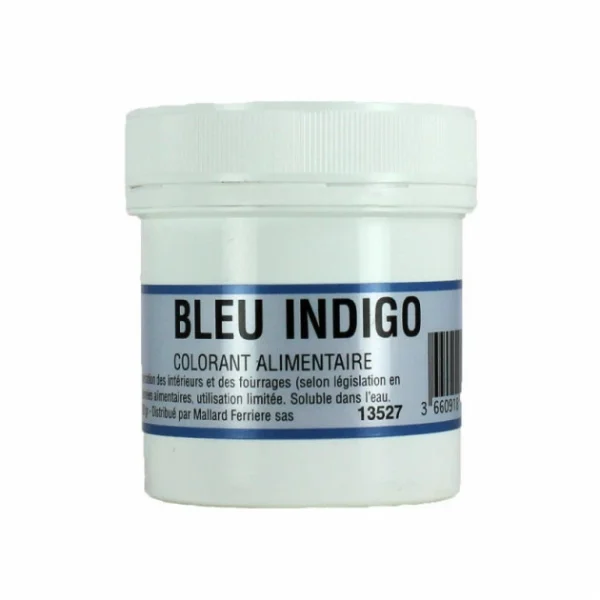 MALLARD FERRIERE Colorant Alimentaire Bleu Indigo E132 Poudre Hydrosoluble 20g 1