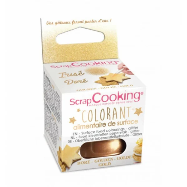 Colorant Alimentaire En Poudre Doré 5g Scrapcooking 1