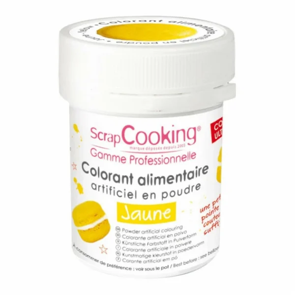 Colorant Alimentaire En Poudre Jaune 5g Scrapcooking 1