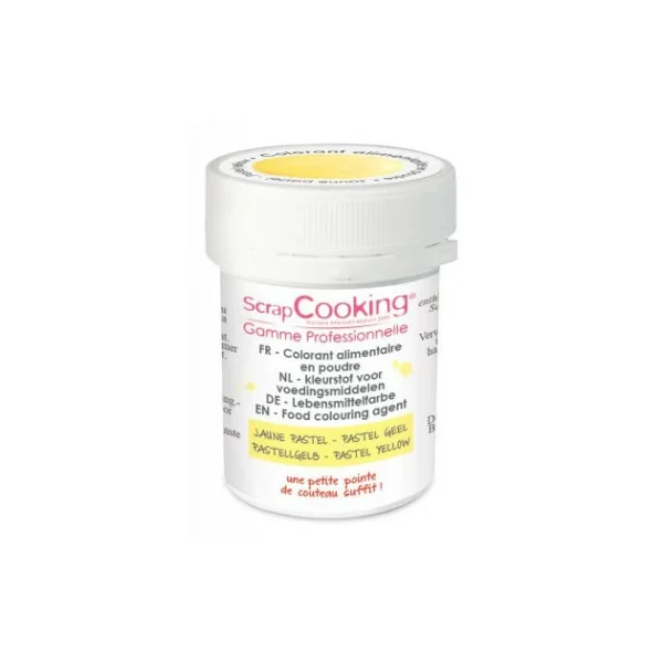 Colorant Alimentaire En Poudre Jaune Pastel 5g Scrapcooking 1