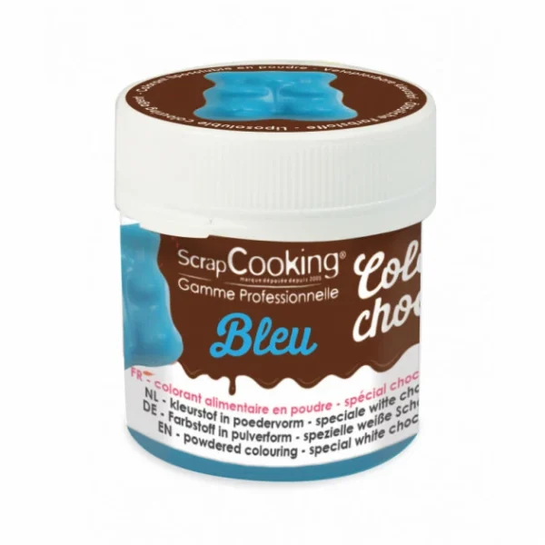 Colorant Alimentaire En Poudre Liposoluble Bleu 5g Color’Choco Scrapcooking 1