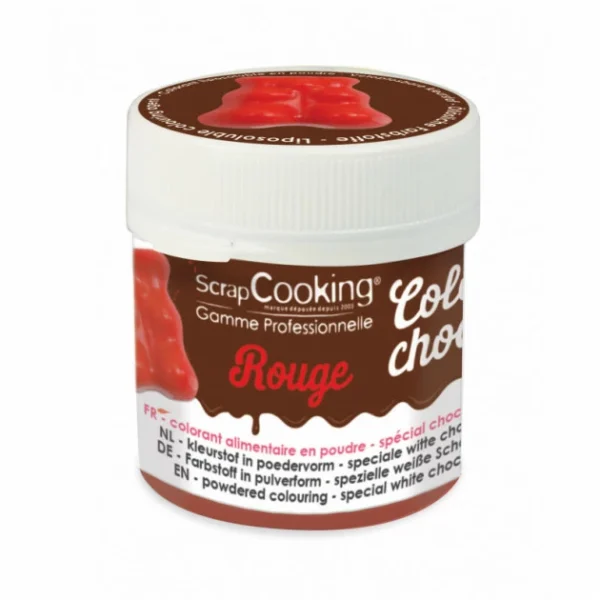 Colorant Alimentaire En Poudre Liposoluble Rouge 5g Color’Choco Scrapcooking 1