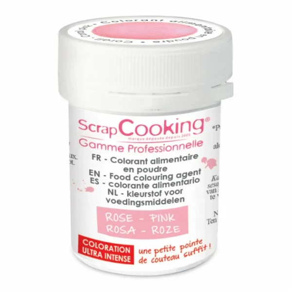 Colorant Alimentaire En Poudre Rose Clair 5g Scrapcooking 1