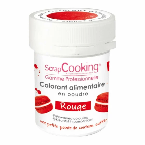 Colorant Alimentaire En Poudre Rouge 5g Scrapcooking 1
