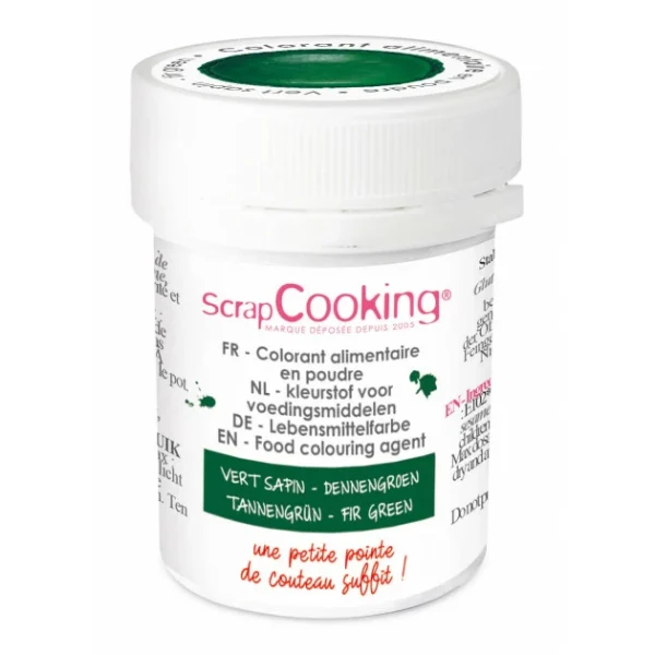 Colorant Alimentaire En Poudre Vert Sapin 5g Scrapcooking 1