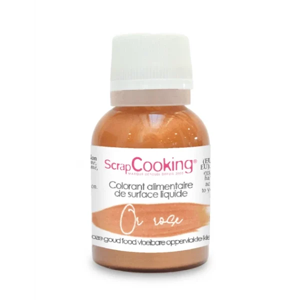 Colorant Alimentaire Liquide Or Rose 20 G Scrapcooking 1