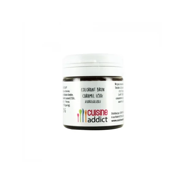 Colorant Alimentaire Marron Brun Caramel E150C 25g Poudre Hydrosoluble Cuisineaddict 1