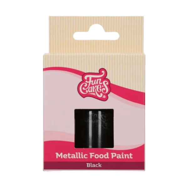 Colorant Alimentaire Métallique Liquide Noir 30 Ml Funcakes 1