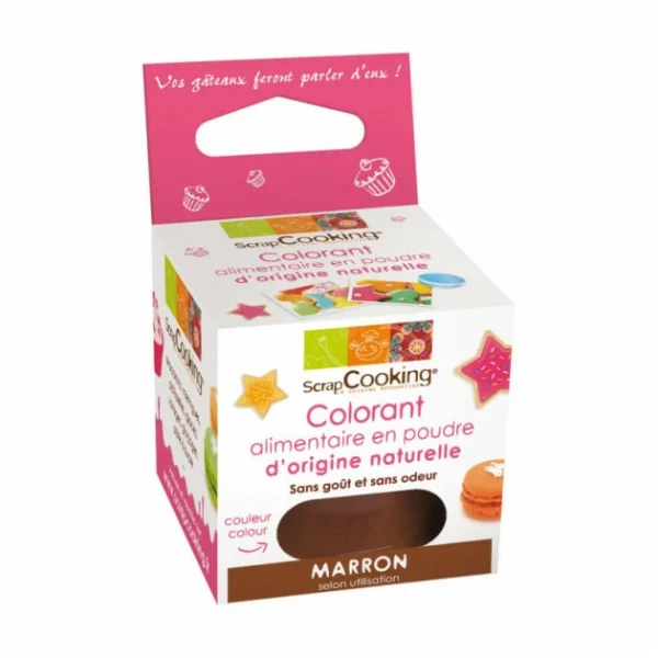 Colorant Alimentaire Naturel En Poudre Marron 10g Scrapcooking 1