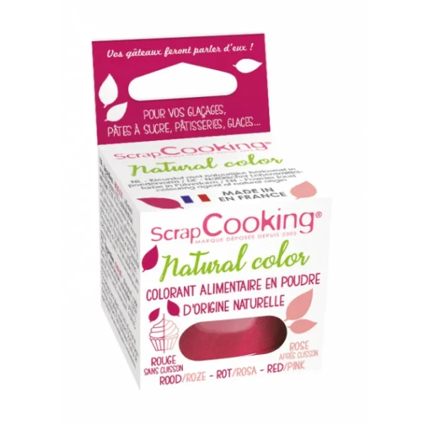 Colorant Alimentaire Naturel En Poudre Rouge 10g Scrapcooking 1
