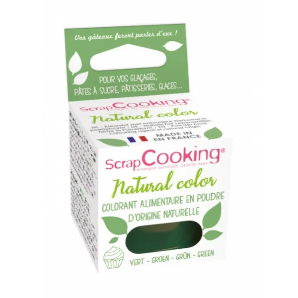 Colorant Alimentaire Naturel En Poudre Vert 10g Scrapcooking 1