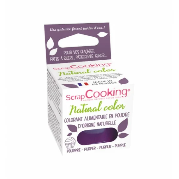 Colorant Alimentaire Naturel En Poudre Violet 10g Scrapcooking 1