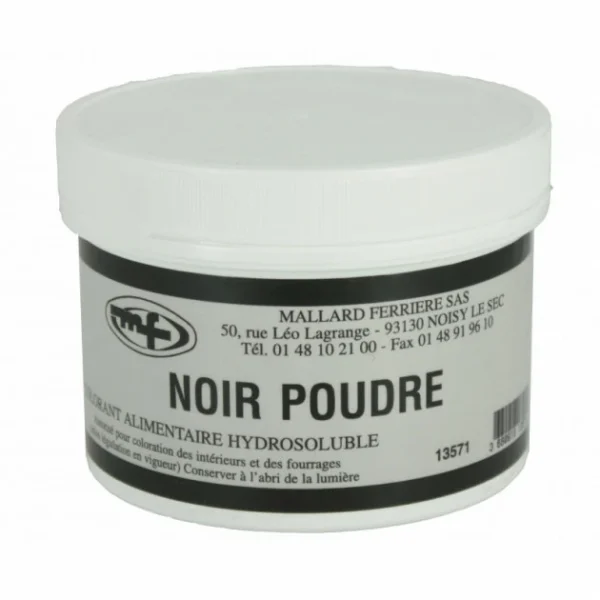 MALLARD FERRIERE Colorant Alimentaire Noir Charbon E153 Poudre Hydrosoluble 50g 1