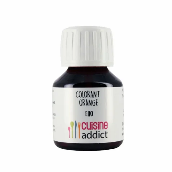 Colorant Alimentaire Orange E110 Liquide 58 Ml Cuisineaddict 1
