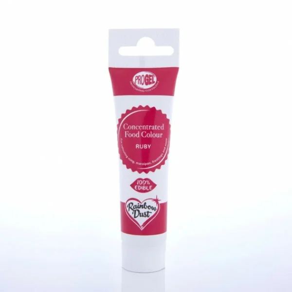 Colorant Alimentaire ProGel Rouge Rubis 25g Rainbow Dust 1