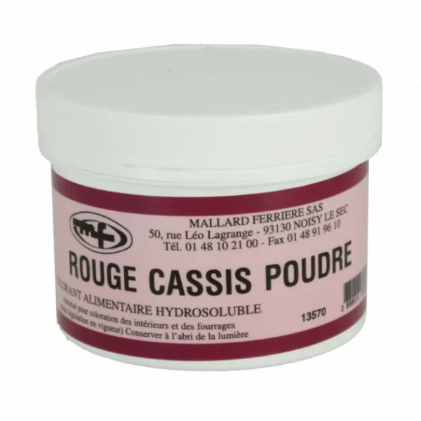 MALLARD FERRIERE Colorant Alimentaire Rouge Cassis E129/E133 Poudre Hydrosoluble 100g 1