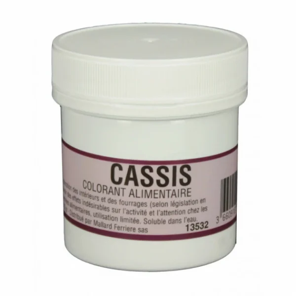 MALLARD FERRIERE Colorant Alimentaire Rouge Cassis E129/E133 Poudre Hydrosoluble 20g 1