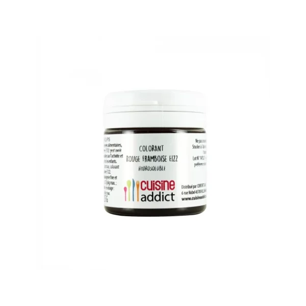 Colorant Alimentaire Rouge Framboise E122 25g Poudre Hydrosoluble Cuisineaddict 1
