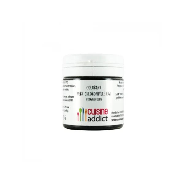Colorant Alimentaire Vert Chlorophylle E141 25g Poudre Hydrosoluble Cuisineaddict 1