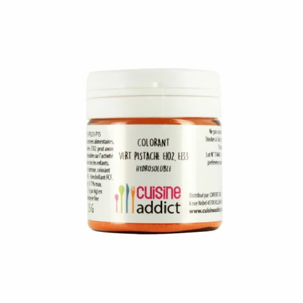 Colorant Alimentaire Vert Pistache E102/E133 Poudre Hydrosoluble 25 G Cuisineaddict 1