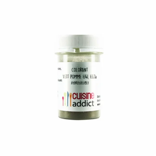 Colorant Alimentaire Vert Pomme E141/E160A Poudre Hydrosoluble 10 G Cuisineaddict 1