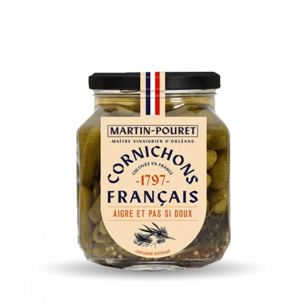 Cornichons Français Aigre Doux Au Vinaigre D’Orléans 270g Martin Pouret 1