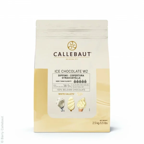DLUO Courte Ice Chocolate Blanc 2,5kg Callebaut 1