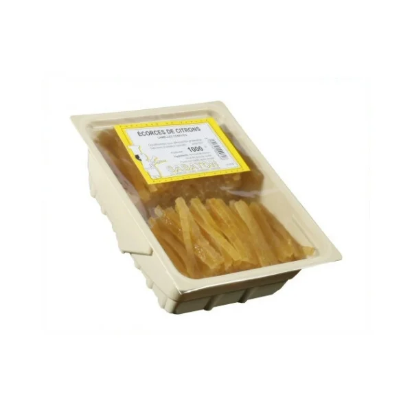 Ecorces Citron Confit en Lamelles 1 kg Sabaton 1