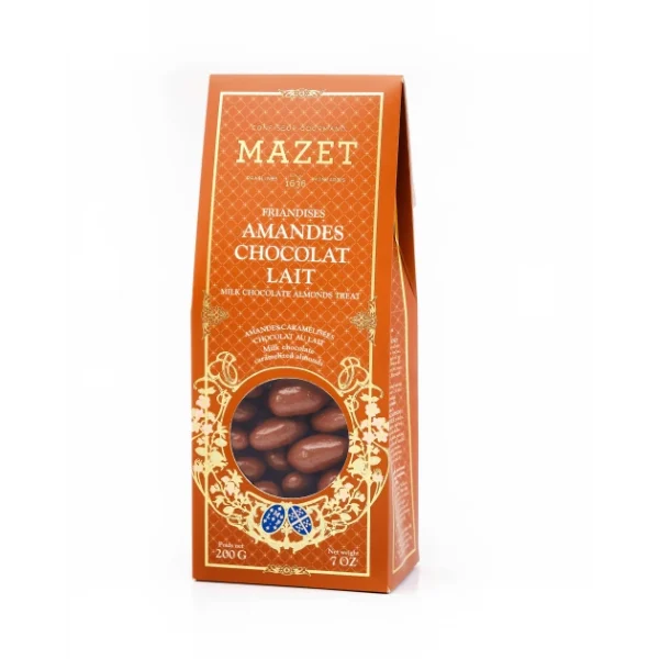 Etui Pincé Friandises Amandes Chocolat Lait 200 G Mazet 1