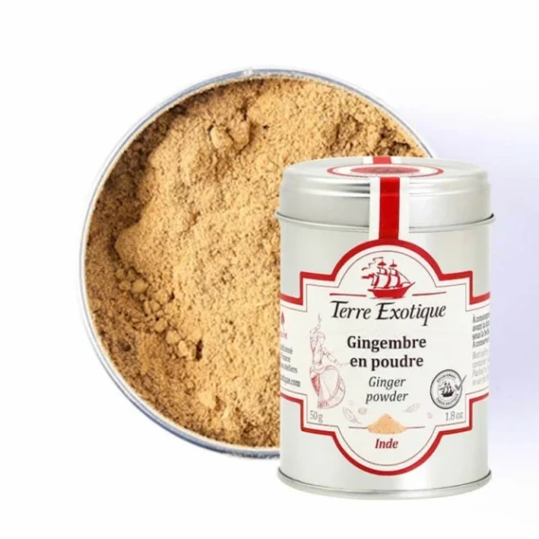 Gingembre En Poudre Biologique 50 G Terre Exotique 1