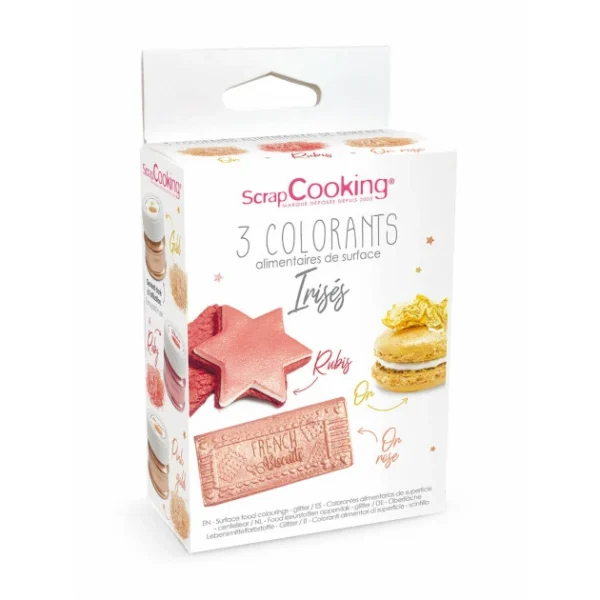 Lot De 3 Colorants Alimentaires De Surface Irisés Scrapcooking 3