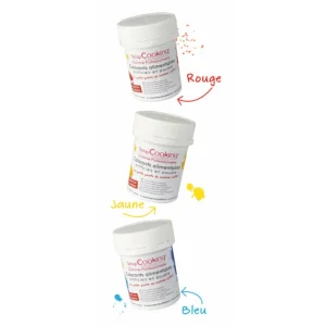 Lot De 3 Colorants Alimentaires En Poudre Rouge / Jaune / Bleu Scrapcooking 6