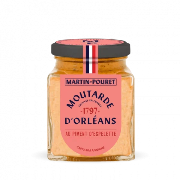 Moutarde D’Orléans Au Piment D’Espelette AOP 95g Martin Pouret 1