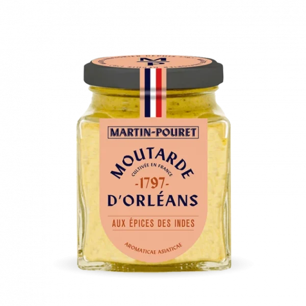 Moutarde D’Orléans Aux Epices Des Indes 95g Martin Pouret 1
