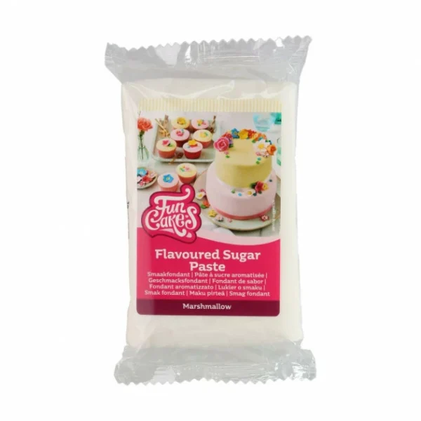 Pâte à Sucre Blanche Chamallow 250g Funcakes 1