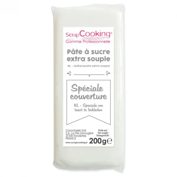 Pâte à Sucre Blanche Spéciale Couverture 200g Scrapcooking 1