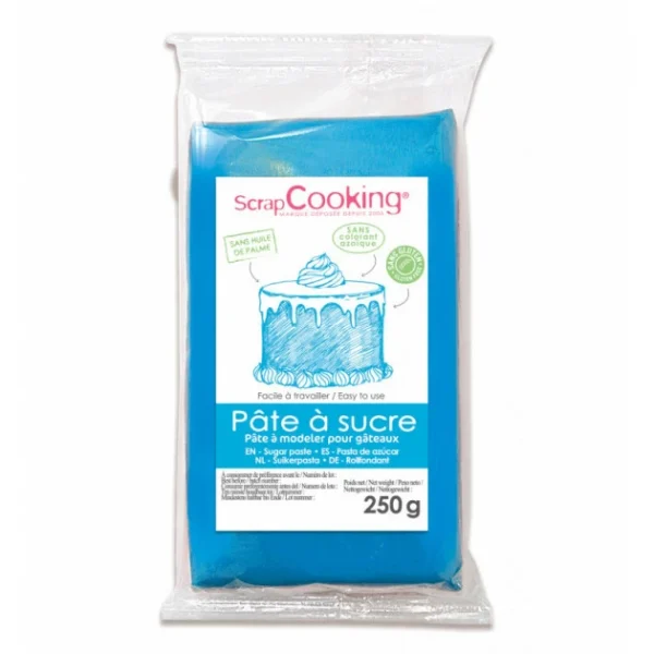 Pâte à Sucre Bleu 250 g ScrapCooking 1